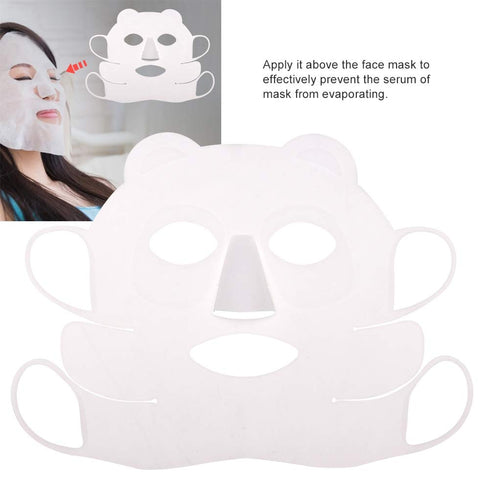 Reusable Silicone Face Cover, Ear-Hook Design, Prevent Serum Evaporation, Salon Beauty Tool