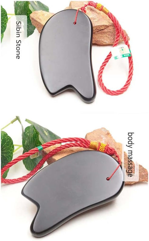ZHAO SHOP 11.5cm Bian Stone Scraping Board, Gua Sha Massage Tool, Gua Sha Facial Tool for Spa Therapy Treatment on Face