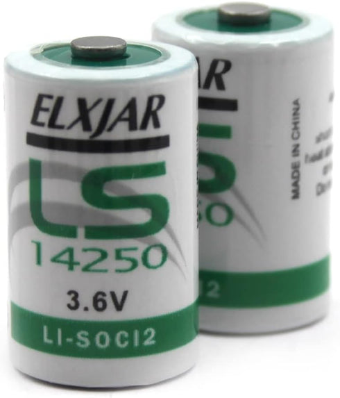 (2-Pack) 3.6V 1/2AA LS14250 Lithium for SAFT Water Meter, Electricity Meter, Gas