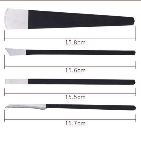 Pedicure Knife Set, 4Pcs Professional Stainless Steel Ingrown Toenail Tools with Storage Bag