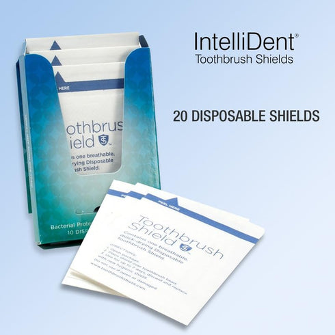 Toothbrush Shields - Head Cover Caps, Breathable & Disposable, Perfect for Travel, Home & Office, 20 Count