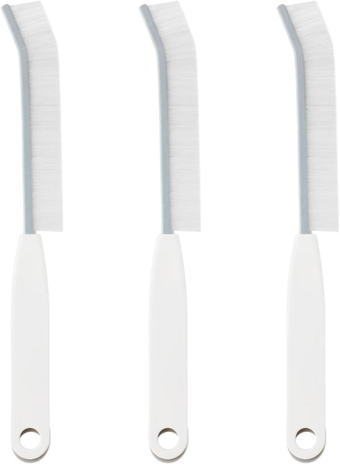 3pcs Gap Cleaning Brush, Hard Bristle Multifunctional Brushes for Dead Corners, Clip Brush 2-in-1 Detail Cleaner (White)