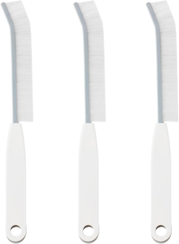 3pcs Gap Cleaning Brush, Hard Bristle Multifunctional Brushes for Dead Corners, Clip Brush 2-in-1 Detail Cleaner (White)