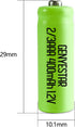 Ni-MH Rechargeable 2/3AAA 1.2V 400mAh Batteries, 12 Pack with Button Top for Mason Jar Light