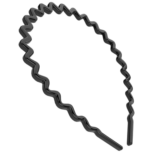 Wavy Headbands, Plastic Skinny Thin Non-Slip Flexible Hair Bands, Simple Hoops Hair Accessories for Women and Men