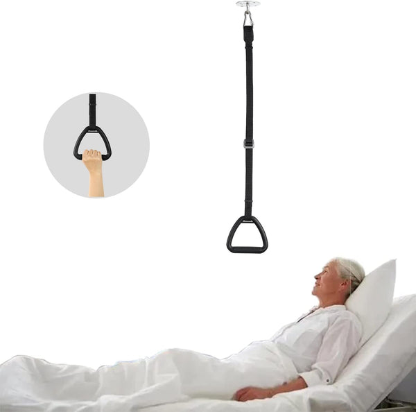 siktorrwd Bed Trapeze for Elderly, Ceiling Mounted Trapeze for Bed Mobility Transfer, Stand