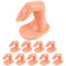 Practice Finger Nail Art Plastic Fake Fingers with Nails for Hand Nail Art Training Display Tools (10 Pcs)