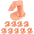 Practice Finger Nail Art Plastic Fake Fingers with Nails for Hand Nail Art Training Display Tools (10 Pcs)