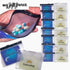 Day and Night Pill Organizer 14 Mini Pill Bags - Color Coded, Pre-Labeled for 7 Days, Travel AM PM Med Wallet