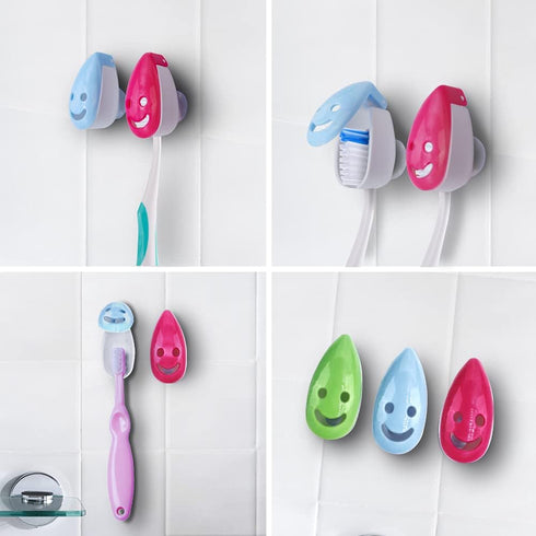 Toothbrush Holder Cover, 6pcs Portable Toothbrush Head Case with Suction Cup, 6 Colors for Family Travel