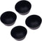 lasenersm 4 Pieces Rubber Facial Mask Mixing Bowl Set, DIY Skin Care Mixing Tool for Home Beauty Salon, Black