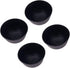lasenersm 4 Pieces Rubber Facial Mask Mixing Bowl Set, DIY Skin Care Mixing Tool for Home Beauty Salon, Black