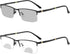 Transition Photochromic Rectangular Frame Bifocal Reading Glasses for Men Women, UV400, Clear Sunglasses