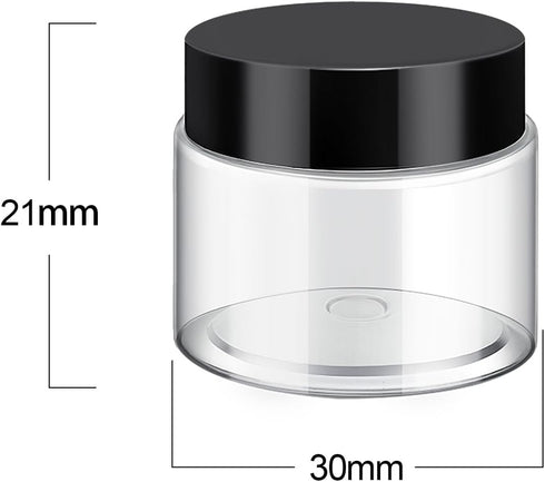 SATINIOR 36 Pieces 0.17 oz Plastic Jars with Lids, Airtight Reusable Acrylic Cosmetic Small Containers for Lotions