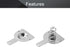 Fielect 50Pairs 18650 Battery Spring Plate, Positive Negative Conversion Spring Contact, 18.5mmx16mm