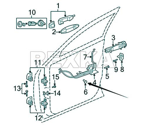 Rexka 30pcs Rear Door Trim Fastener Retainer Clips Pin 6507686AA, Compatible with Jeep Chrysler Commander