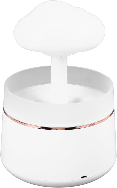 RASTKY Rain Humidifier White Noise Night Light Diffuser for Bedroom, Water Drip Essential Oil Diffuser for Better
