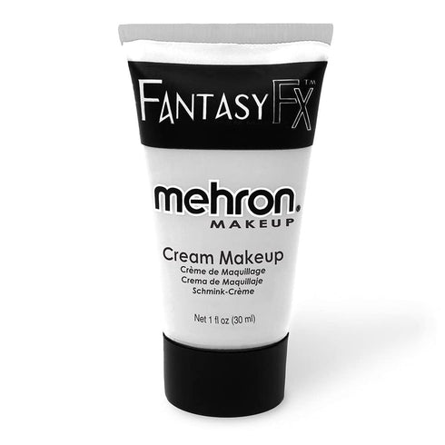 Mehron Makeup Fantasy FX Cream, Water Based Halloween Makeup, White Face & Body Paint, 1 fl oz (30ml)