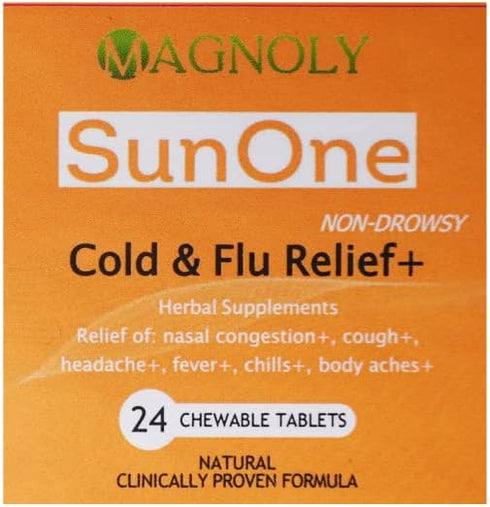 SunOne Herbal Supplements for Cold & Flu Relief, Non-Drowsy