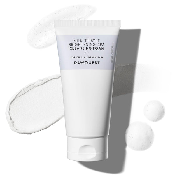 RAWQUEST Korean Deep Pore Cleansing Foam | Brightening Daily Face Wash Cleanser with 82% Milk Thistle