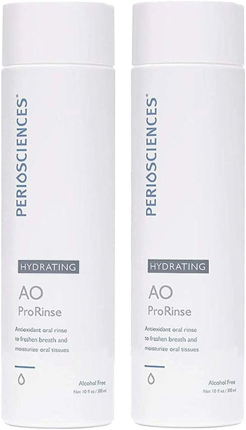 PerioSciences Hydrating Mouthwash Rinse, Mint Anti Cavity Dry Mouth Plaque Remover, Pack of 2