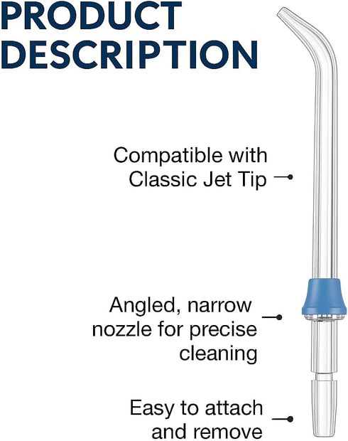 Replacement Classic Jet Tips Compatible with Waterpik Water Flossers, Flosser Refill Replacement Heads, 6-Pack.