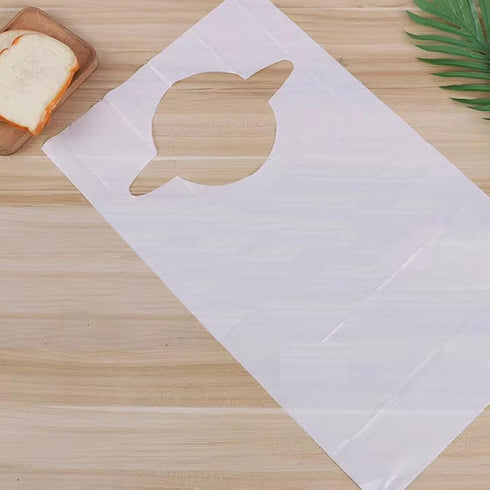 LFUFUESHOP 100 Pack 23.6" Adult Bibs for Women Disposable Bibs for Adults, Adult Bibs for Men, Waterproof and Oil-Proof