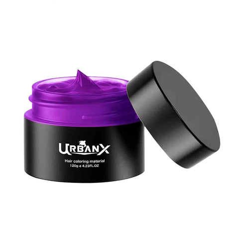 UrbanX Unisex Washable Hair Coloring Wax, Temporary Pomade Dye for Natural Hairstyle, Party Cosplay (Purple)
