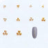 NAIL ANGEL 1000pcs/bag Nail Art Round Metal Studs in Different Sizes, Gold and Silver Color 10011