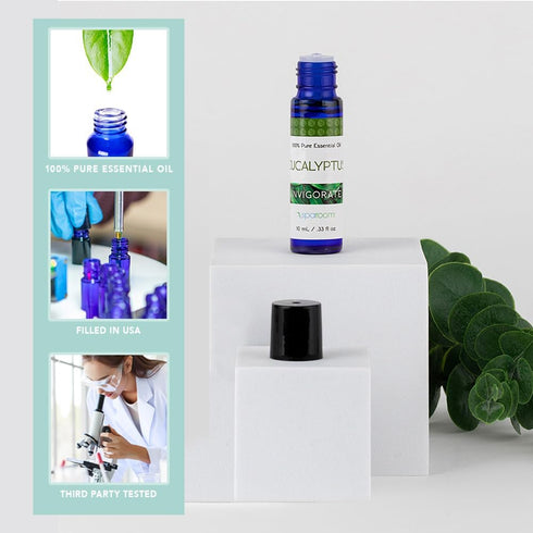 SpaRoom Aromatherapy 100% Pure Essential Oils, Invigorate Eucalyptus, 10 mL for Diffusers