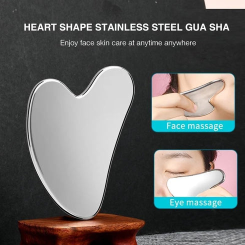 Livronic Gua sha Tool for Face | Stainless Steel Gua Sha | Facial Tools Metal Gua Sha | Tighten Skin Care Tools |