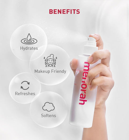 menorah skincare Hydrating Spray - Soothing Facial Spray with Rice and Prebiotic, Hydrating Toner for All Skin Types