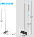 Stand Up Dustpan and Broom Set, 50” Long Handle Broom with Dust Pan, 20° Angled for Ergonomic Home Office Indoor