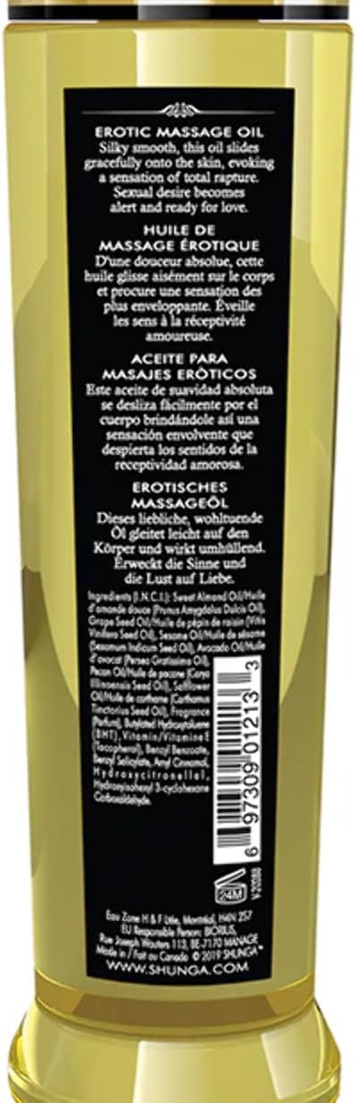Shunga 8 Erotic Massage Oil, Serenity Monoi, Ounce