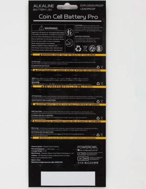 POWEROWL High Capacity LR44 Batteries, 40 Pack, L1154F AG13 357 303 SR44 A76 Premium Alkaline