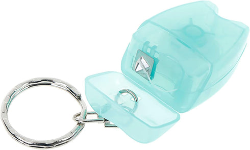 WINSIUUU Portable Dental Floss Keychain, 8Pcs Mint Dental Teeth Floss with Flat-Line Design for Oral Care Hygiene