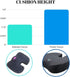 FOMI Extra Thick Firm Coccyx Orthopedic Memory Foam Seat Cushion | Black Large Cushion for Car or Truck Seat, Office