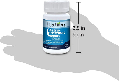 Herbion Naturals Gastro-intestinal Support Herbal Blend, 60 Vegicaps for Upset Stomach Relief