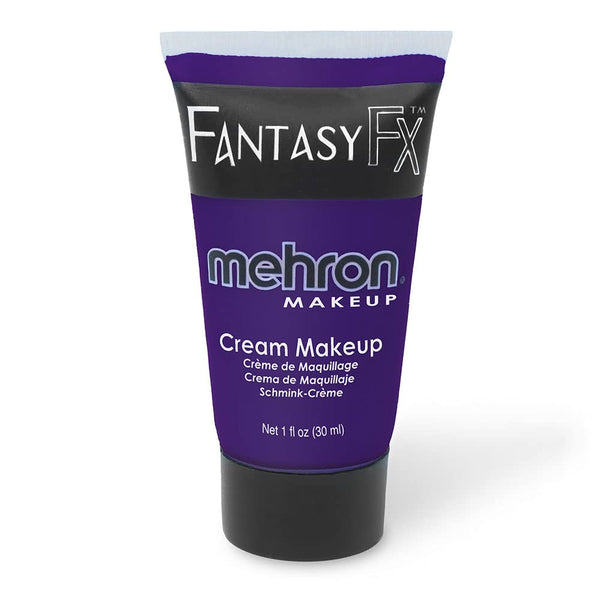 Mehron Makeup Fantasy FX Cream Makeup, Water Based, Halloween, Purple Face & Body Paint, 1 fl oz