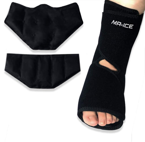 Foot Ankle Ice Pack Wrap - Reusable Gel Cold Pack for Foot Pain Relief (2 Gel Ice Packs)