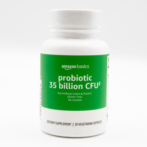 Amazon Basics Probiotic, 35 Billion CFU, 30 Vegetarian Capsules for Healthy Digestion, 1 Month Supply