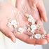 Yean Silver Bride Wedding Hair Pins with Flower and Rhinestone Hair Accessories for Women (Pack of 5)