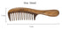 Louise Maelys 2pcs Wooden Hair Comb, Wide Tooth and Fine Tooth Detangling Sandalwood Combs