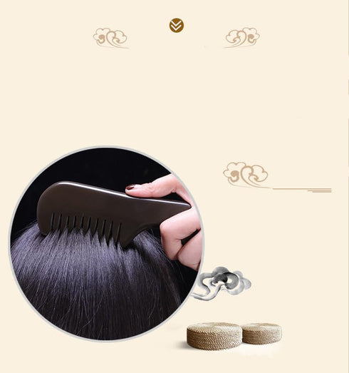 Scalp Massage Comb, Bian Stone Gua Sha Scraping Massage Tool for Arms, Legs, Hands, Necks, Meridian Massager, Face Gua