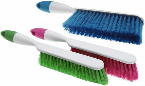 Soft Bristle Bed Sheets Sweeping Cleaning Brush, Counter Duster for Debris Hair Remover, 3 Pack