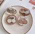 HLLMX 2 PCS Contact Lens Case Travel Holder Storage Box for Travel & Home (White, Khaki)