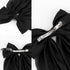 Silky Satin Hair Bows for Women, 2Pcs Oversized Black Hair Ribbons with Long Tail Clips, Aesthetic Accessories