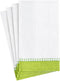 Caspari Linen Border Paper Guest Towel Napkins in Green - Two Packs