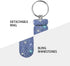 Portable Pill Case, Waterproof Pill Holder with Keychain, Bling Pill Box for Travel, Sky Blue
