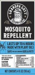 Grandpa Gus's Natural Mosquito Repellent Spray, Time-Release Plant-Based Actives, Non-Greasy, No Stains, No DEET, 4 oz (Pack of 2)